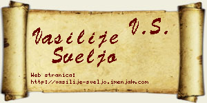 Vasilije Šveljo vizit kartica